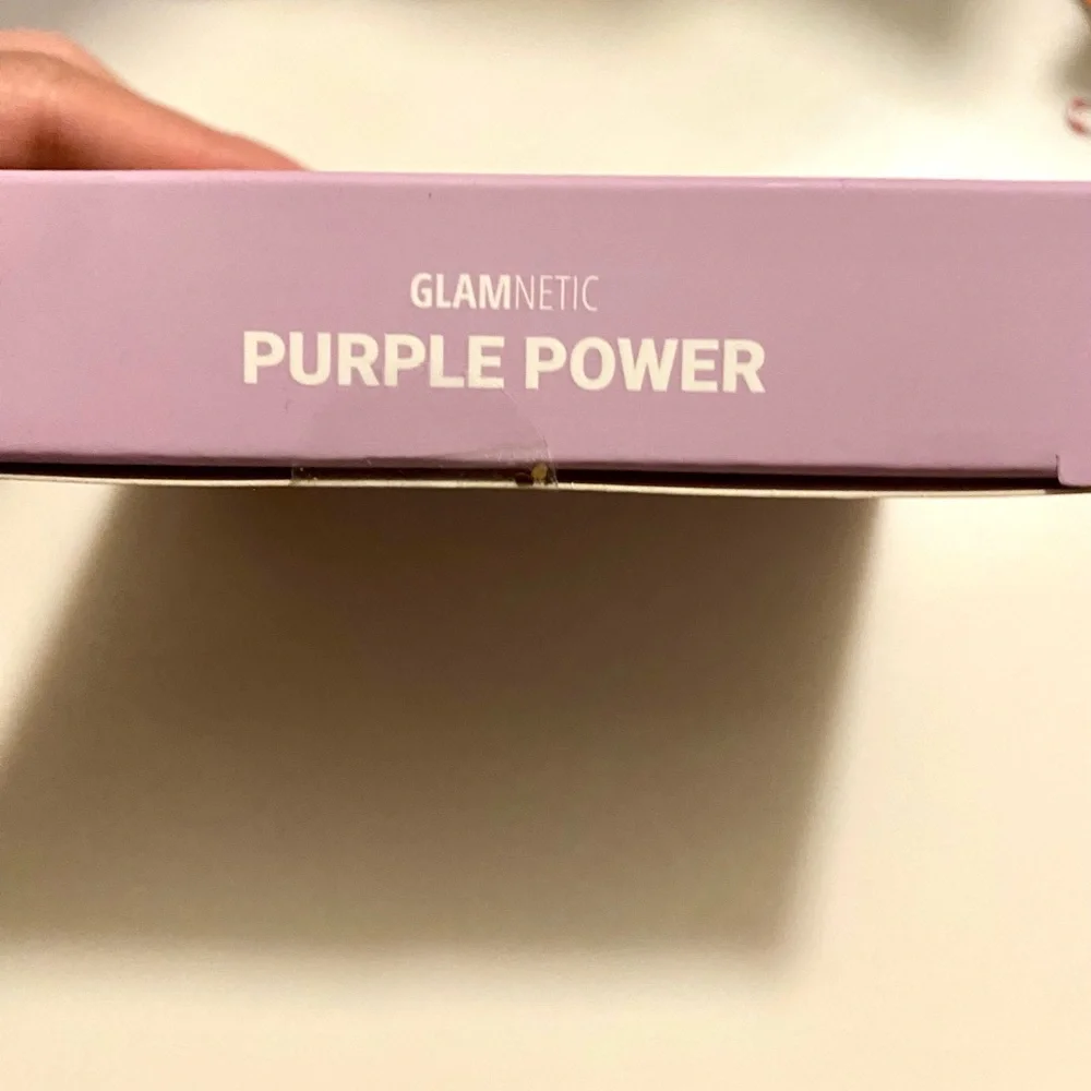 Glamnetic Press On Nails Purple Power Semi-Transparent Medium Almond Nails NEW - Picture 7 of 8